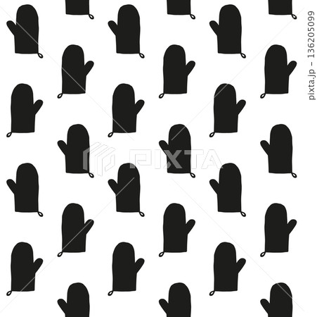 Vector seamless pattern of kitchen potholder 136205099