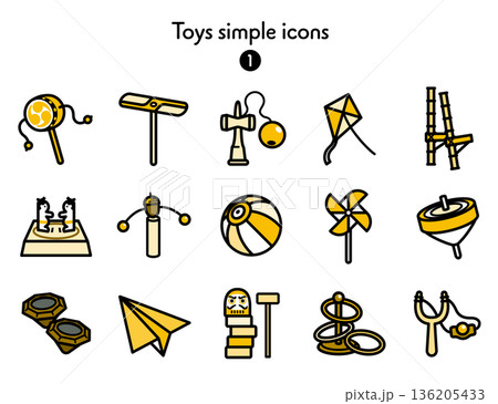 シンプルアイコン集 おもちゃ1 136205433