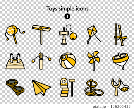 シンプルアイコン集 おもちゃ1 136205433