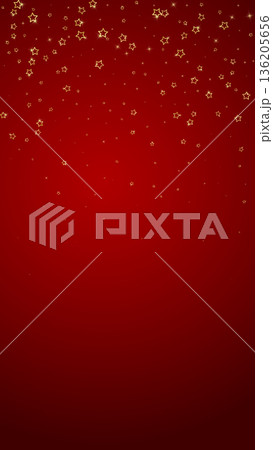 Christmas stars vector overlay. Magic stars luxury sparkling confetti. Christmas spirit. Festive stars vector illustration on red background. Christmas stars vector overlay. Magic stars luxury sparkling confetti. Christmas spirit. Festive stars vector illustration on red background. 136205656