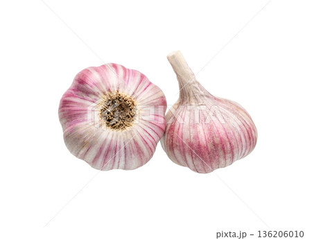 Garlic Isolated on white 136206010