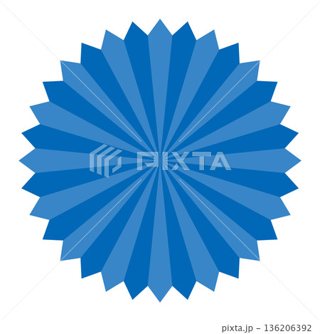 放射状の濃淡がある青色のバクダン 136206392