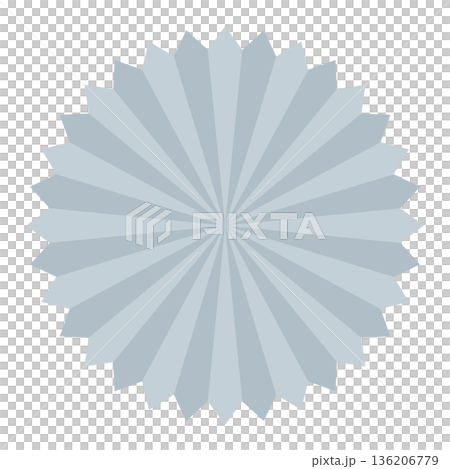 放射状の濃淡がある偽銀のバクダン 136206779