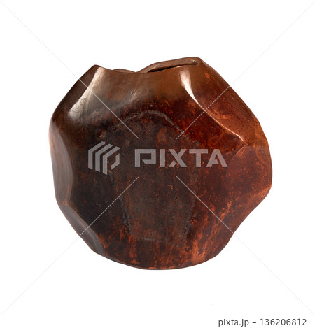 Ceramic vase on white background Ceramic vase on white background 136206812