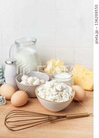 Dairy products and eggs for baking ingredients Dairy products and eggs for baking ingredients 136209550