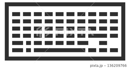 Keyboard line icon. Desktop symbol. Typing tool 136209766