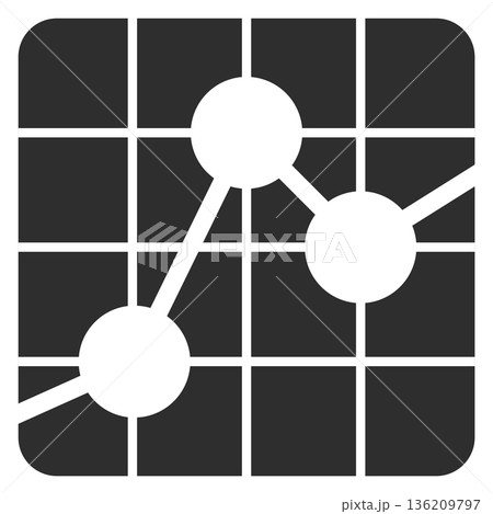 Statistics black icon. Abstract diagram. Financial chart 136209797