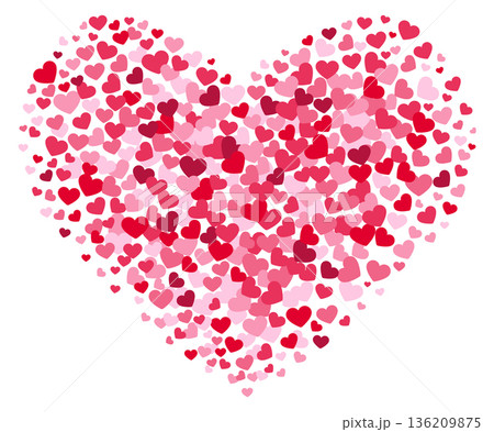 Heart shape confetti element. Love celebration symbol Heart shape confetti element. Love celebration symbol 136209875