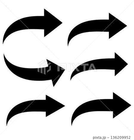 Black arrow vector icons set on white background for web design Black arrow vector icons set on white background for web design 136209952