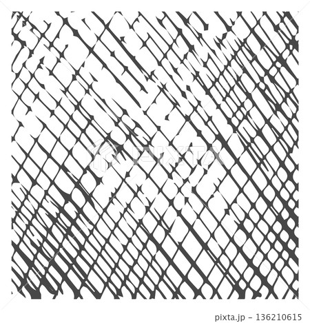 Etching texture. Diagonal crossed pattern black lines 136210615