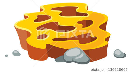 Sea sponge cartoon icon. Marine wild life 136210665