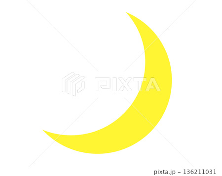 三日月のマーク（お月様のアイコン） 136211031