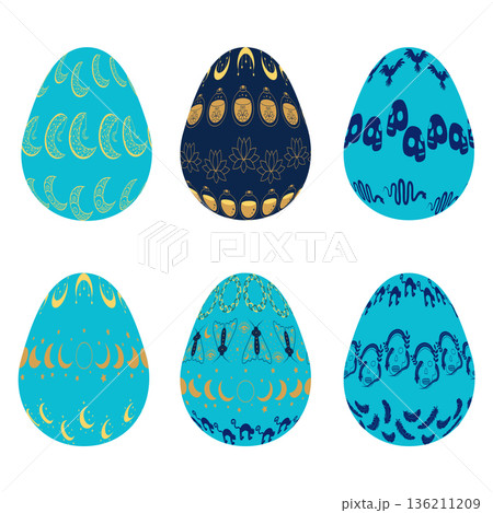Easter Egg of magic symbols, celestial Astrological, magical and esoteric symbols. Easter Egg of magic symbols, celestial Astrological, magical and esoteric symbols. 136211209