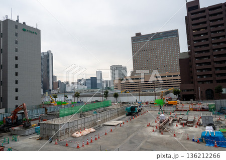 中之島5丁目再開発の工事現場 中之島5丁目再開発の工事現場 136212266