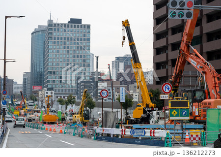 なにわ筋線中之島駅工事現場 なにわ筋線中之島駅工事現場 136212273