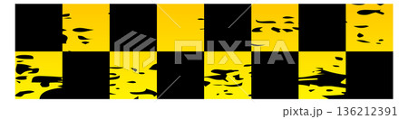 Danger ribbon yellow black square pattern tape 136212391