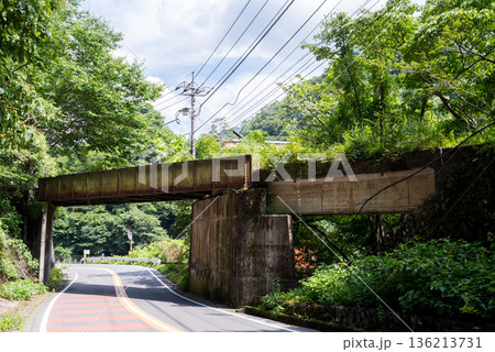 【小河内線】国道に架かる廃線跡の橋梁 【小河内線】国道に架かる廃線跡の橋梁 136213731