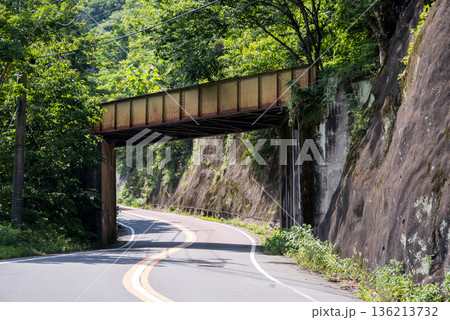 【小河内線】国道に架かる廃線跡の橋梁 【小河内線】国道に架かる廃線跡の橋梁 136213732