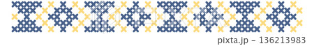 A blue and yellow striped pattern with a white background 136213983