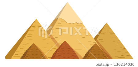 Three sand dunes with a mountain in the background 136214030