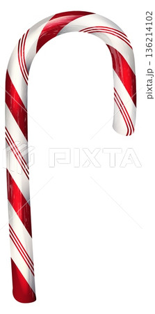 A red and white striped cane 136214102