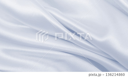 Smooth elegant grey silk or satin luxury cloth as wedding background. Luxurious Christmas background or New Year background design 136214860