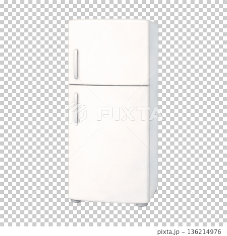 水彩風格冰箱，雙門，家用電器，簡約剪紙插畫素材 136214976