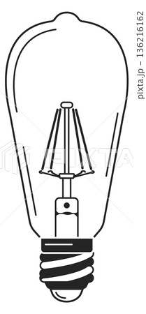 Led lamp bulb line icon. Innovation symbol 136216162