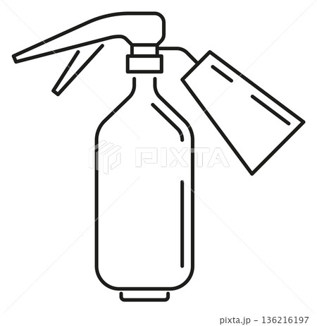 Fire extinguisher line icon. Safety police tool Fire extinguisher line icon. Safety police tool 136216197