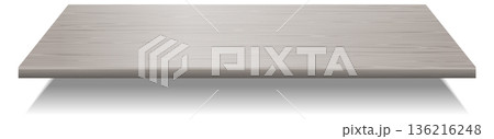 Wooden shelf mockup. Realistic plank texture mockup Wooden shelf mockup. Realistic plank texture mockup 136216248
