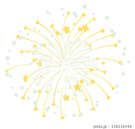 Festive sky show. Pyrotechnics lights color icon Festive sky show. Pyrotechnics lights color icon 136216348