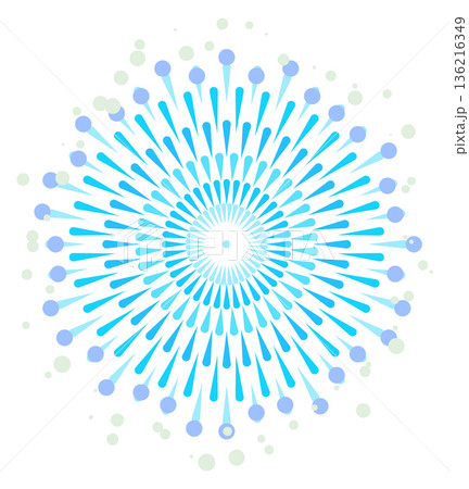 Blue firework symbol. Festive party explosion icon 136216349