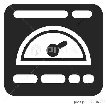 Laboratory gauge black icon. Physics device symbol Laboratory gauge black icon. Physics device symbol 136216368