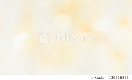 黄色い光の玉ボケグラデーション背景テクスチャー 136216881