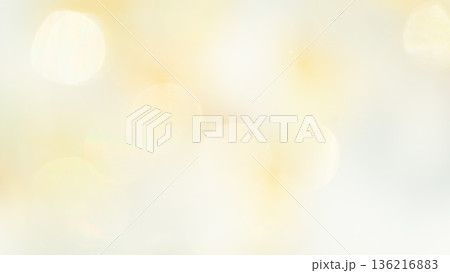 黄色い光の玉ボケグラデーション背景テクスチャー 136216883