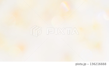 黄色い光の玉ボケグラデーション背景テクスチャー 136216888