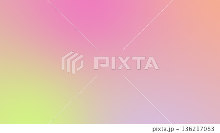 パステルカラーでやさしく彩られたグラデーション背景イラスト 136217083