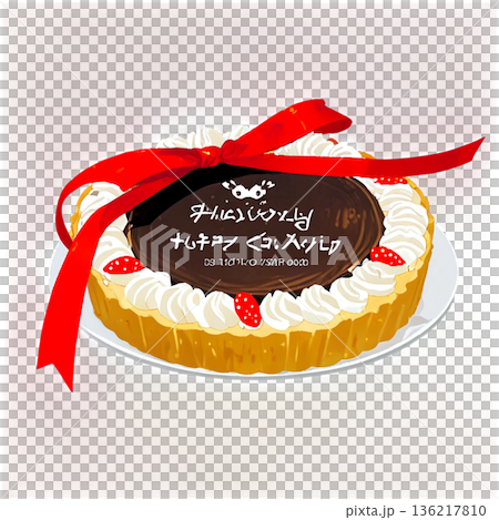 ホワイトデー、ハート、イラスト、愛、LOVE、クッキー、マカロン、プレゼント、リボン、ケーキ、デコレ 136217810