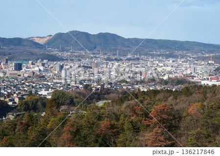 セラミックパークの展望台から多治見市街遠望 136217846