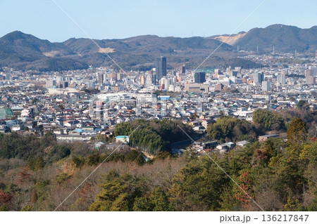 セラミックパークの展望台から多治見市街遠望 136217847