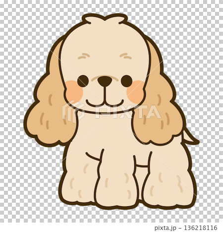 美國可卡犬插圖 136218116