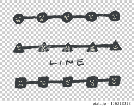 富有表現力的手繪插圖和線條，可用作設計中的圖標和符號標誌。 136218318