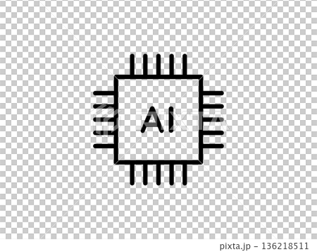 Simple icon of AI image Vector illustration Simple icon of AI image Vector illustration 136218511