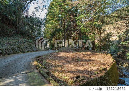 明日香村山村風景 奈良県 明日香村山村風景 奈良県 136218681