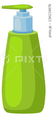 Hand soap dispenser. Liquid cleanser bottle cartoon icon 136219876