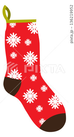 Winter holiday sock. Christmas decoration cartoon icon 136219952