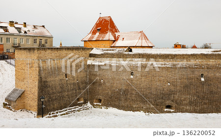 Stone bastion of the Vilnius Defensive Wall in Lithuania 136220052