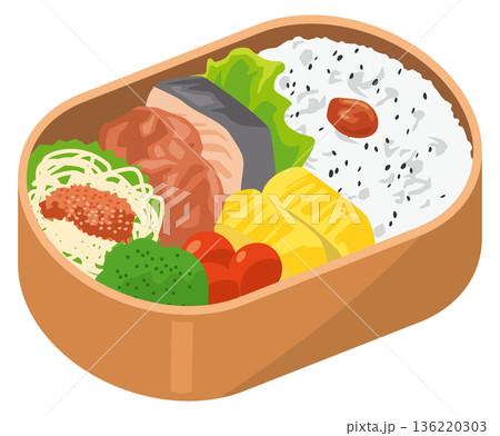 手作り弁当のイメージイラスト 136220303