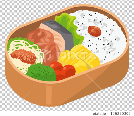 Homemade bento illustration 136220303