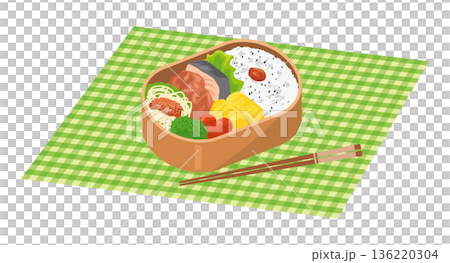 手作り弁当のイメージイラスト 136220304